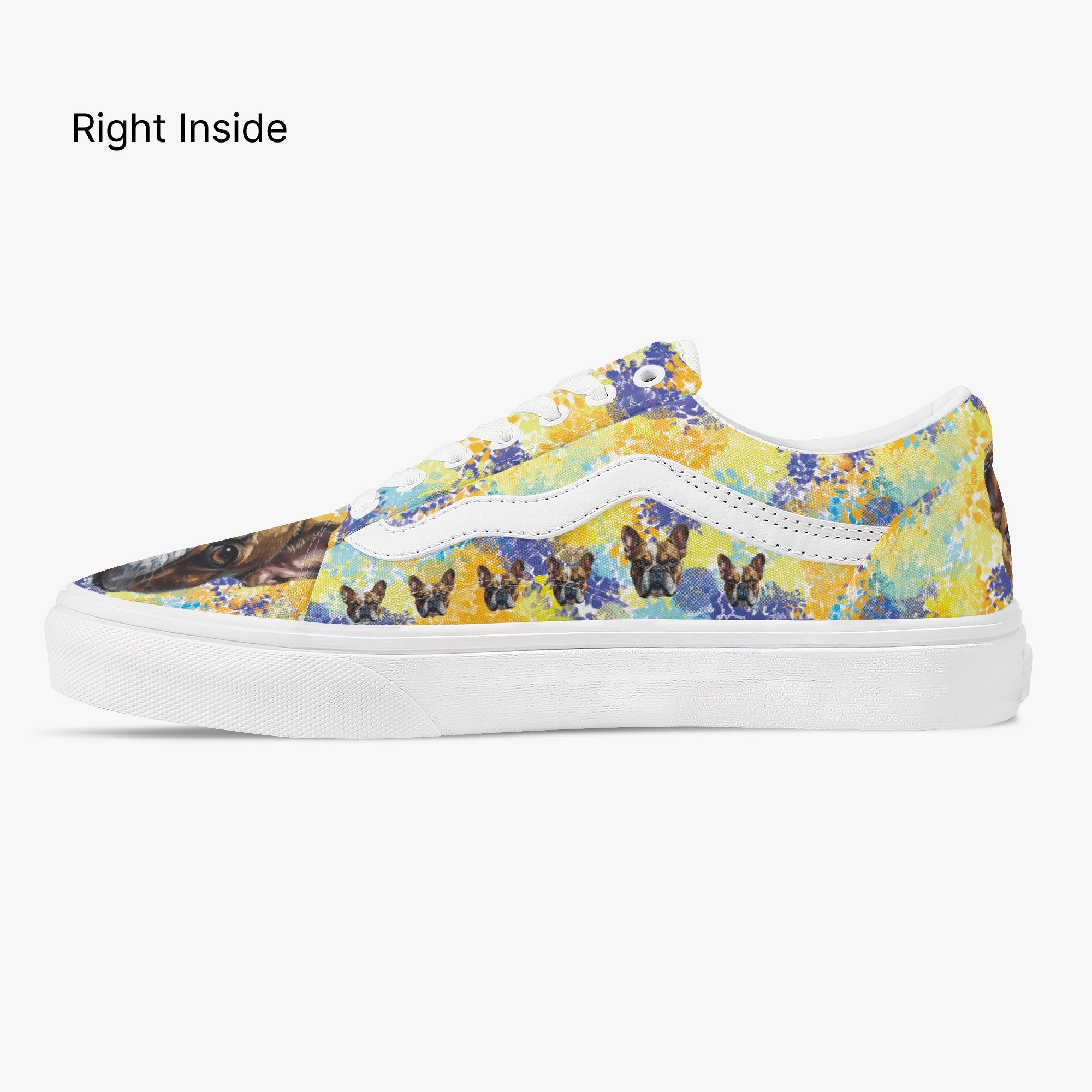 Comfortable Latte - Trendy Low-top Canvas Sneakers for Dog Owners