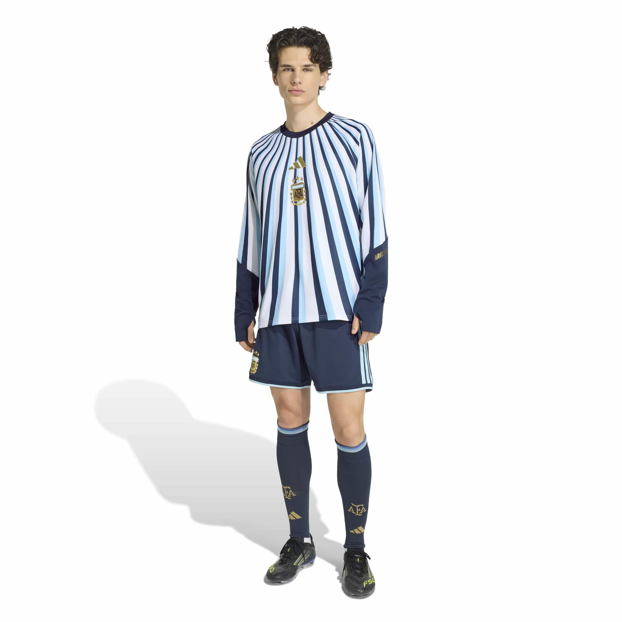 [SJH] Argentina National Team 2026 Long Sleeve Pre-Match Jersey Top - White