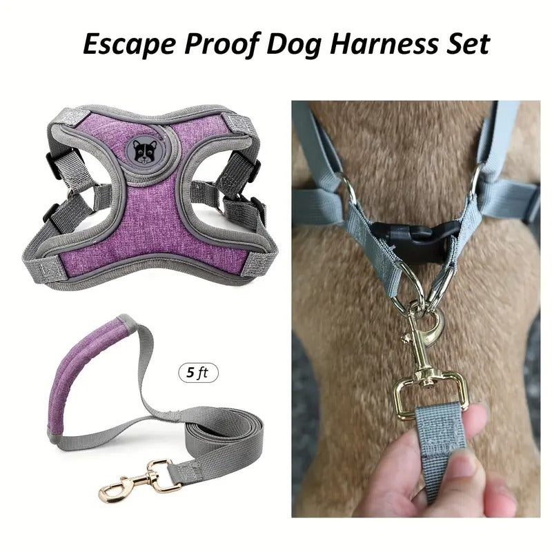 French Bulldog Snugwalk Frenchie Adjustable Harness Leash Set –