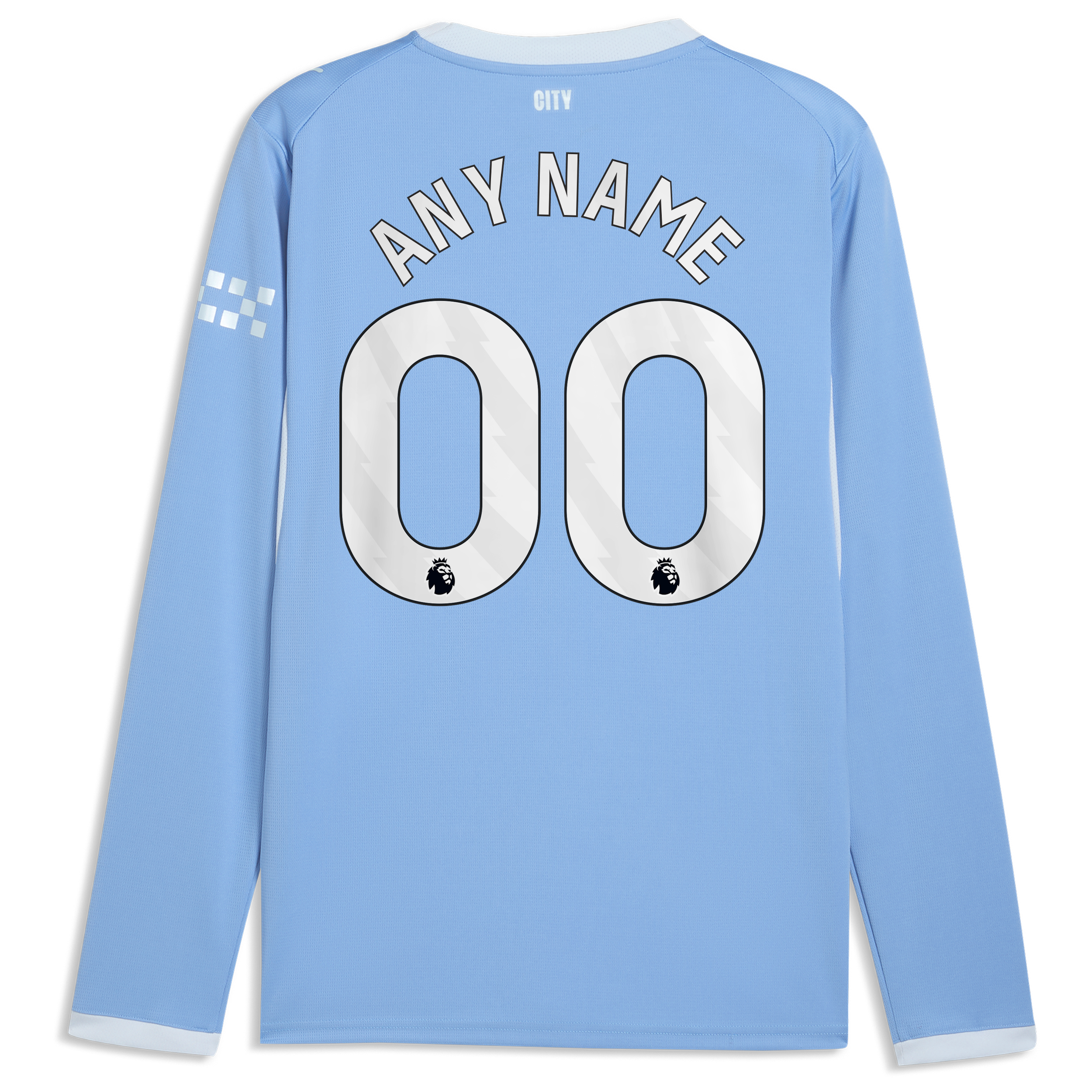 [SJH] Manchester City 2026/27 Home Replica Long Sleeve Custom Jersey - Light Blue