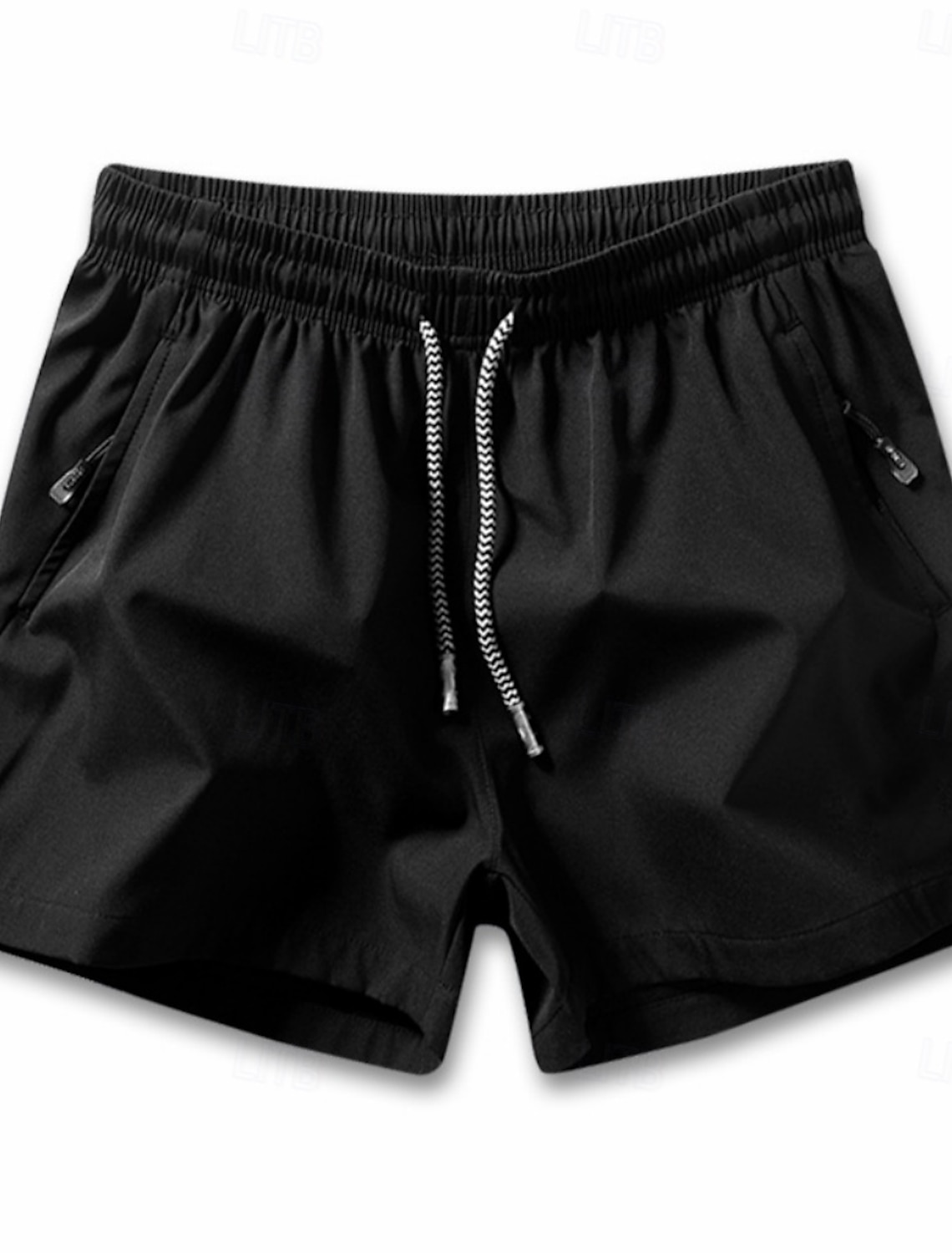 Men's Shorts Summer Shorts Beach Shorts Casual Shorts Athletic Short Drawstring Pocket Elastic Waist Plain Quick Dry Breathable Short Outdoor Beach Running Fashion Sport Blue Black Micro-elastic