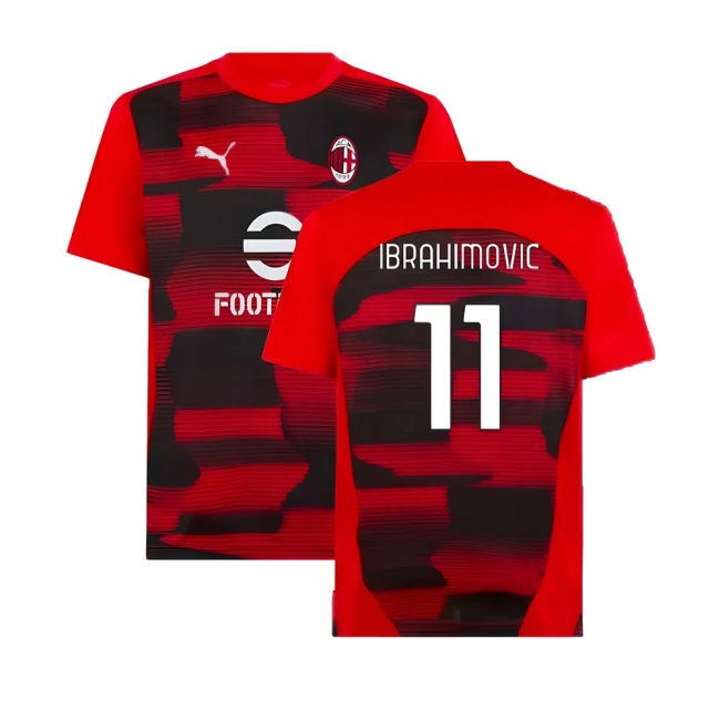 Official Red And Blacks Training Jersey Ibrahimovic 1 #1 2025-20 (v8)