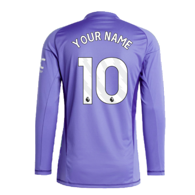 2024-2025 Man Utd Home LS Goalkeeper Kit (Purple) (Your Name)