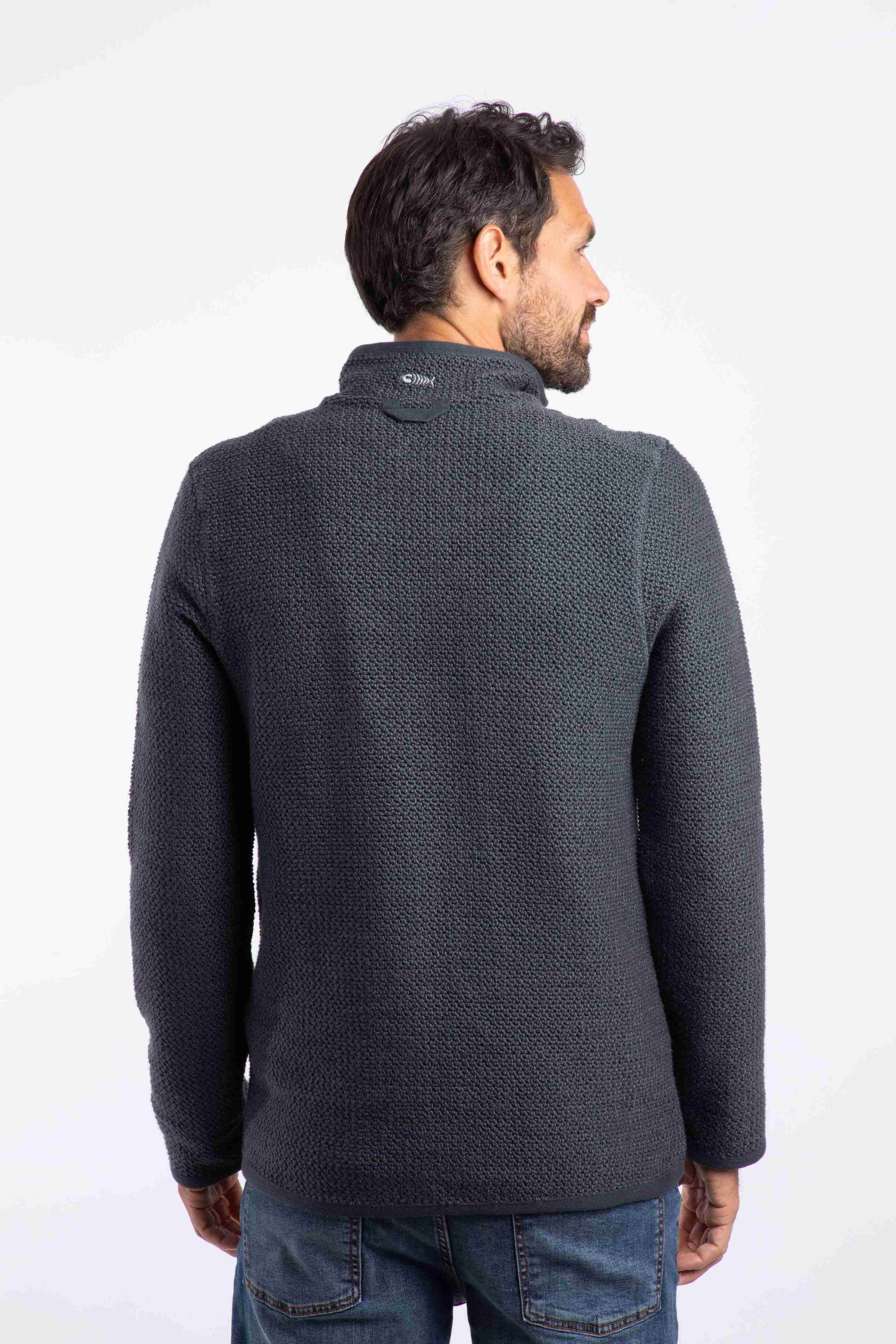 Transom Full Zip Macaroni Sweatshirt Navy