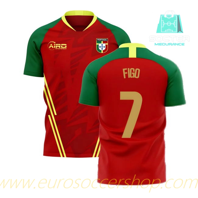 2025/26 Campaign Portugal Home Football Shirt Design Concept (FIGO 7)