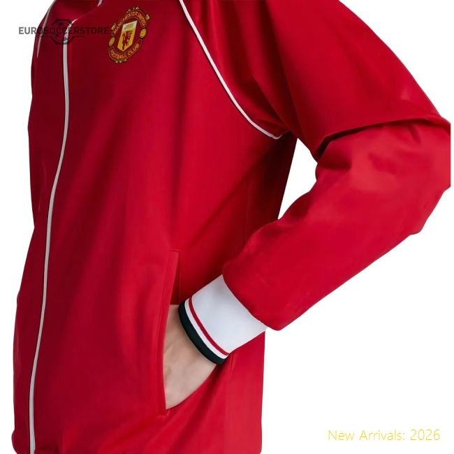 Man Utd 1999 Home Inspired Retro Track Jacket (Red)
