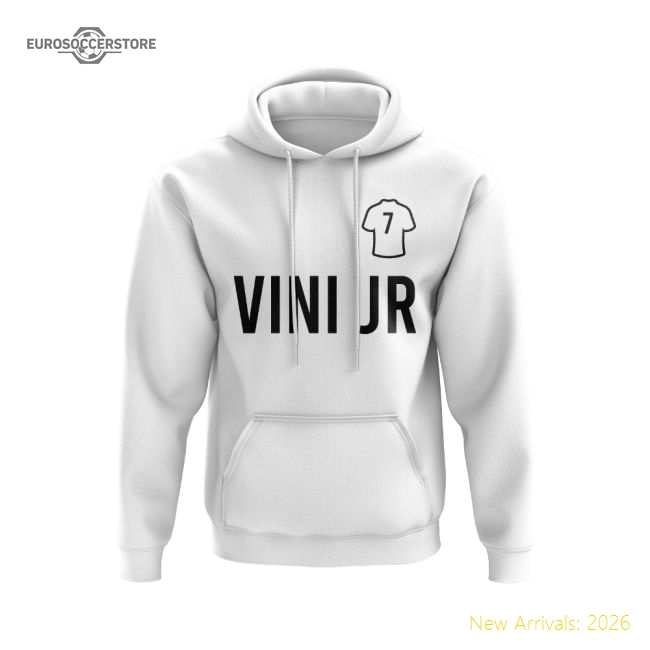 Top-Quality Performance Vini Jr Real Madrid Number Hoody (White)
