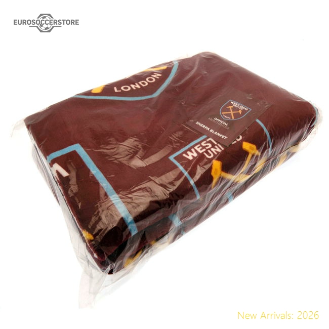 West Ham United Fc Sherpa Fleece Blanket - Official Edition