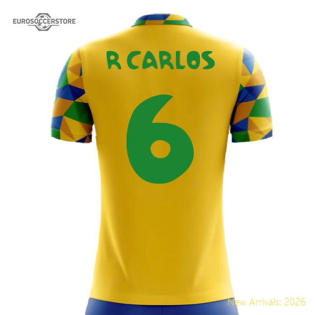 2025-2026 Brazil Home Concept Football Shirt (R Carlos 6) - Kids