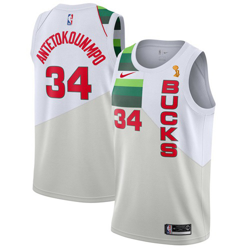 Nike Bucks White Giannis Antetokounmpo #34 Jersey - Economical