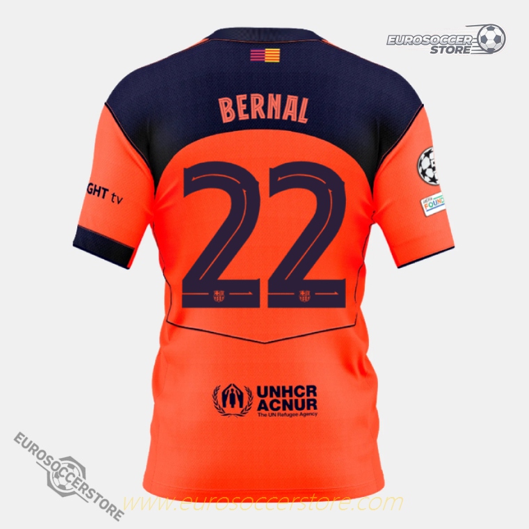 Barcelona 25-26 Third BERNAL 22 Jersey (Player Version)