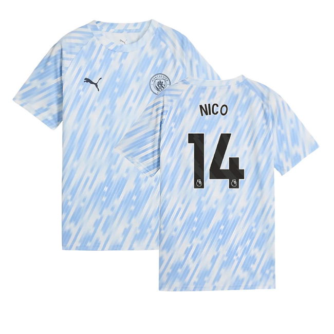 Nico 14 2025-2026 Man City Football Club Home Jersey (Kids)