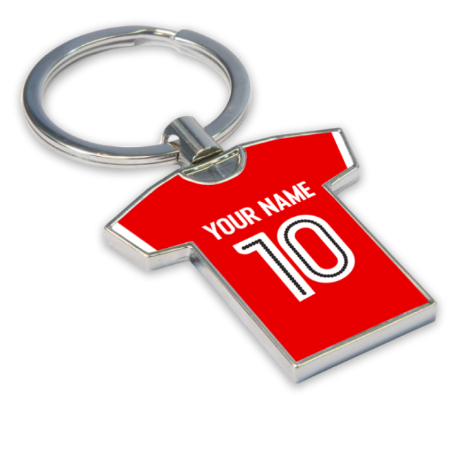 Personalised Nottingham Forest Football Kit Key Ring
