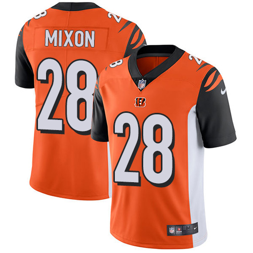 NFL CIN Bengals #28 Joe Mixon Orange Limited Jersey - High Quality