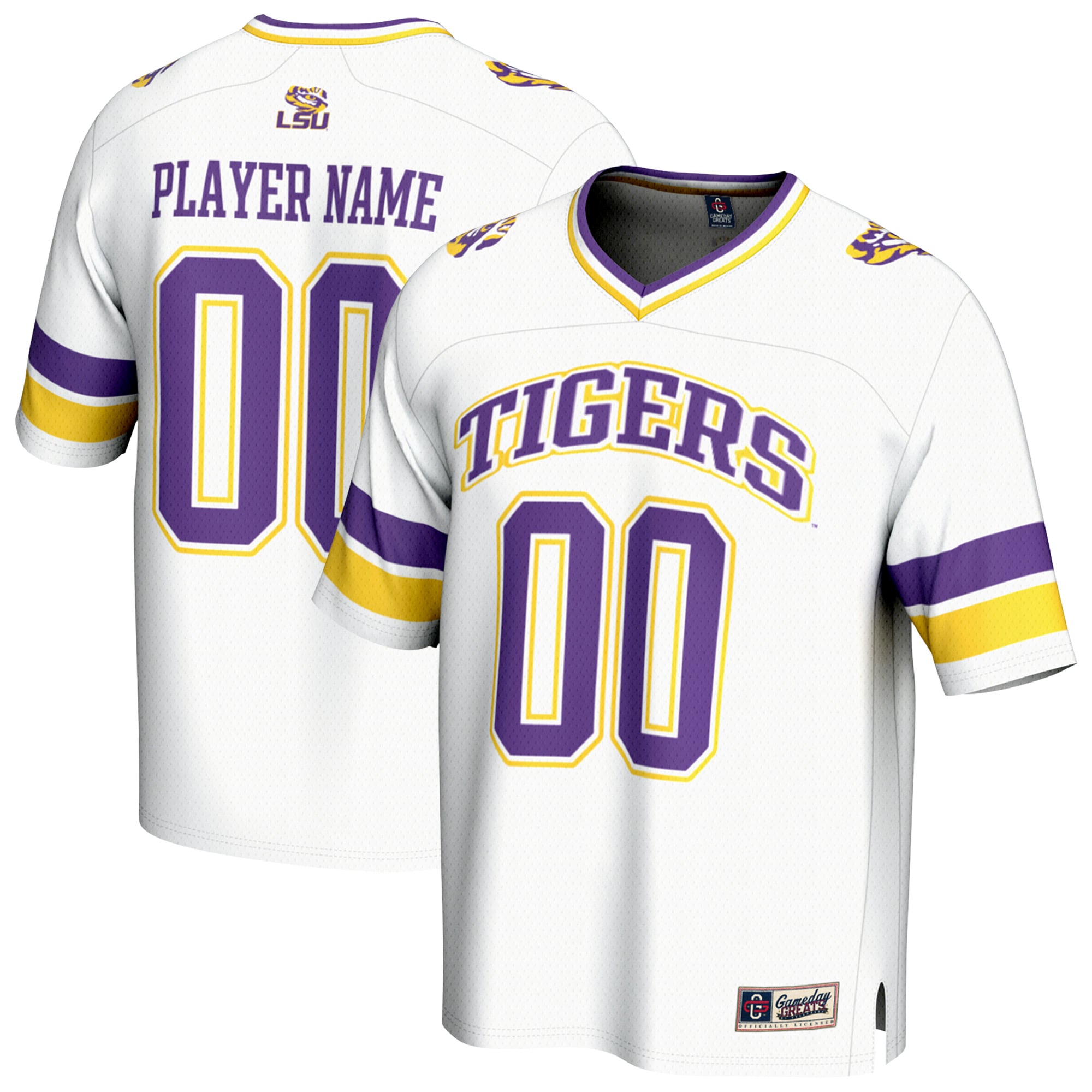 LSU Tigers GameDay Greats Unisex NIL Pick-A-Player Football Fashion 26/27 Football Jersey - White