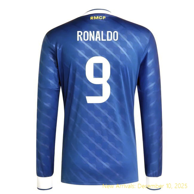 2025-2026 Real Madrid Long Sleeve RM Premium Third Shirt (Ronaldo 9)