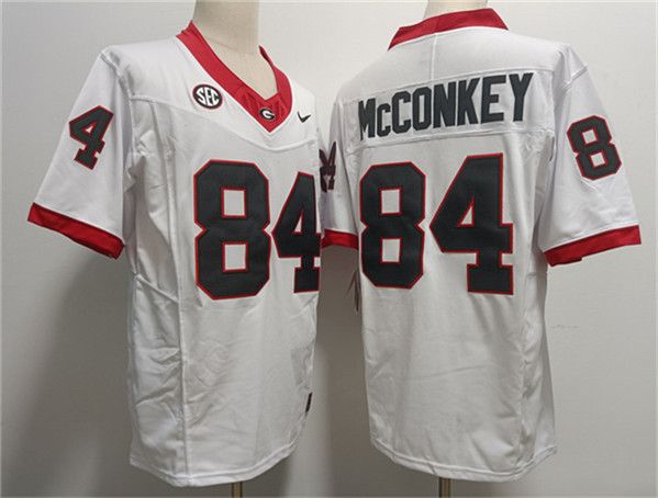 Men's Georgia Dawgs White 2024 breathable Ladd Mc #84 team authorized