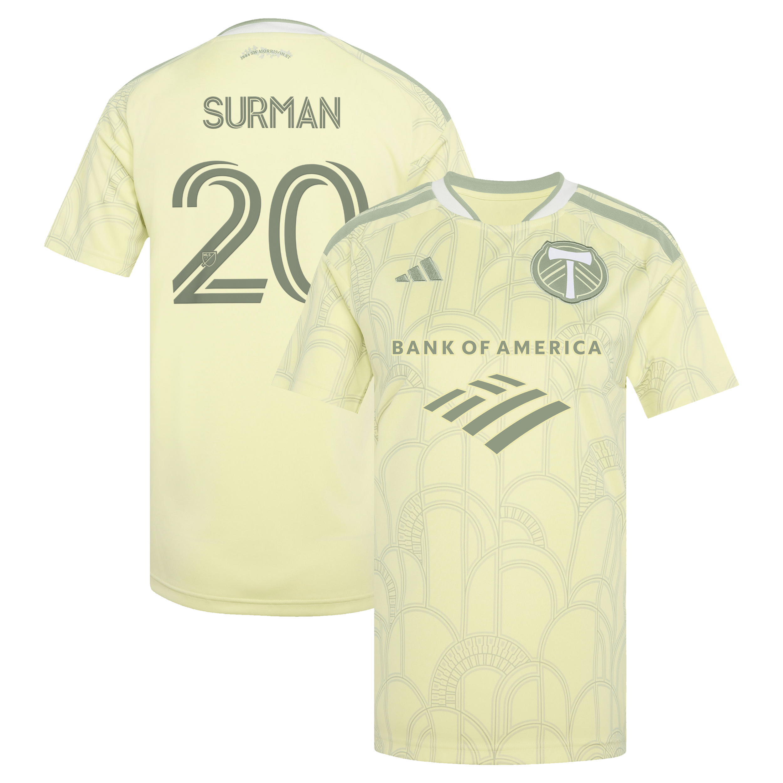 [JED] Youth Finn Surman Portland Timbers Women's 2026 Civic Stadium Kit Replica Jersey - Yellow