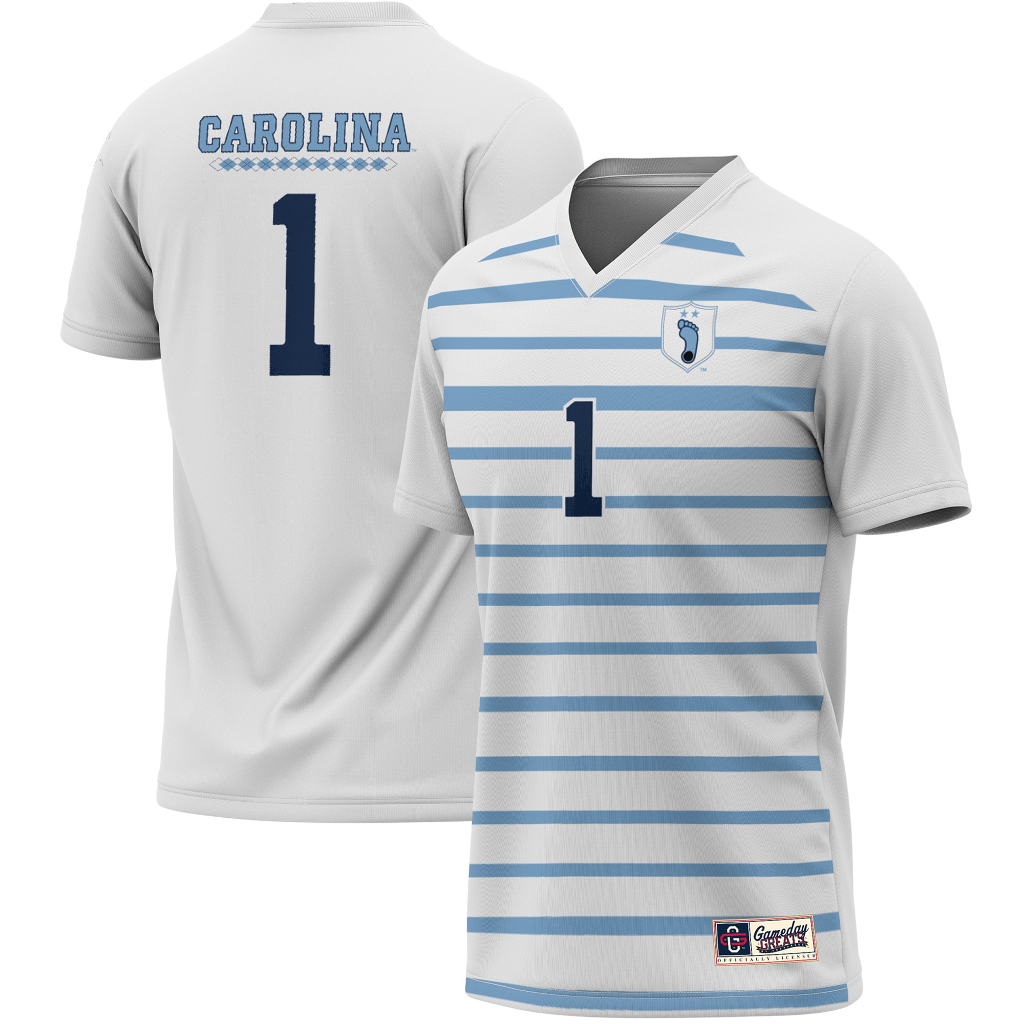 [NJP] Women's North Carolina Tar Heels GameDay Greats Lightweight Soccer Fashion Jersey - White