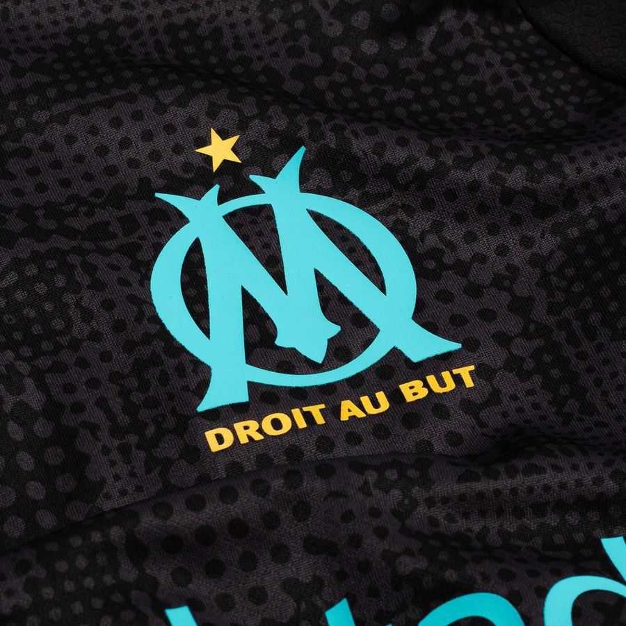 Marseille Training Shirt 1/4 Zip - PUMA Black/Team Aqua