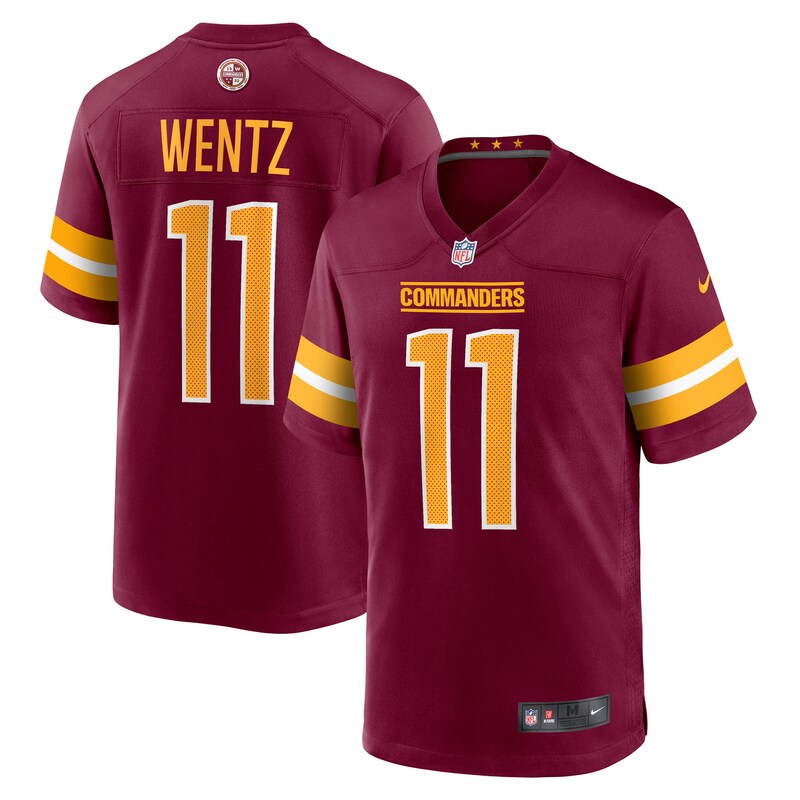 None Carson Wentz WAS Commanders Championship Authentic Jersey