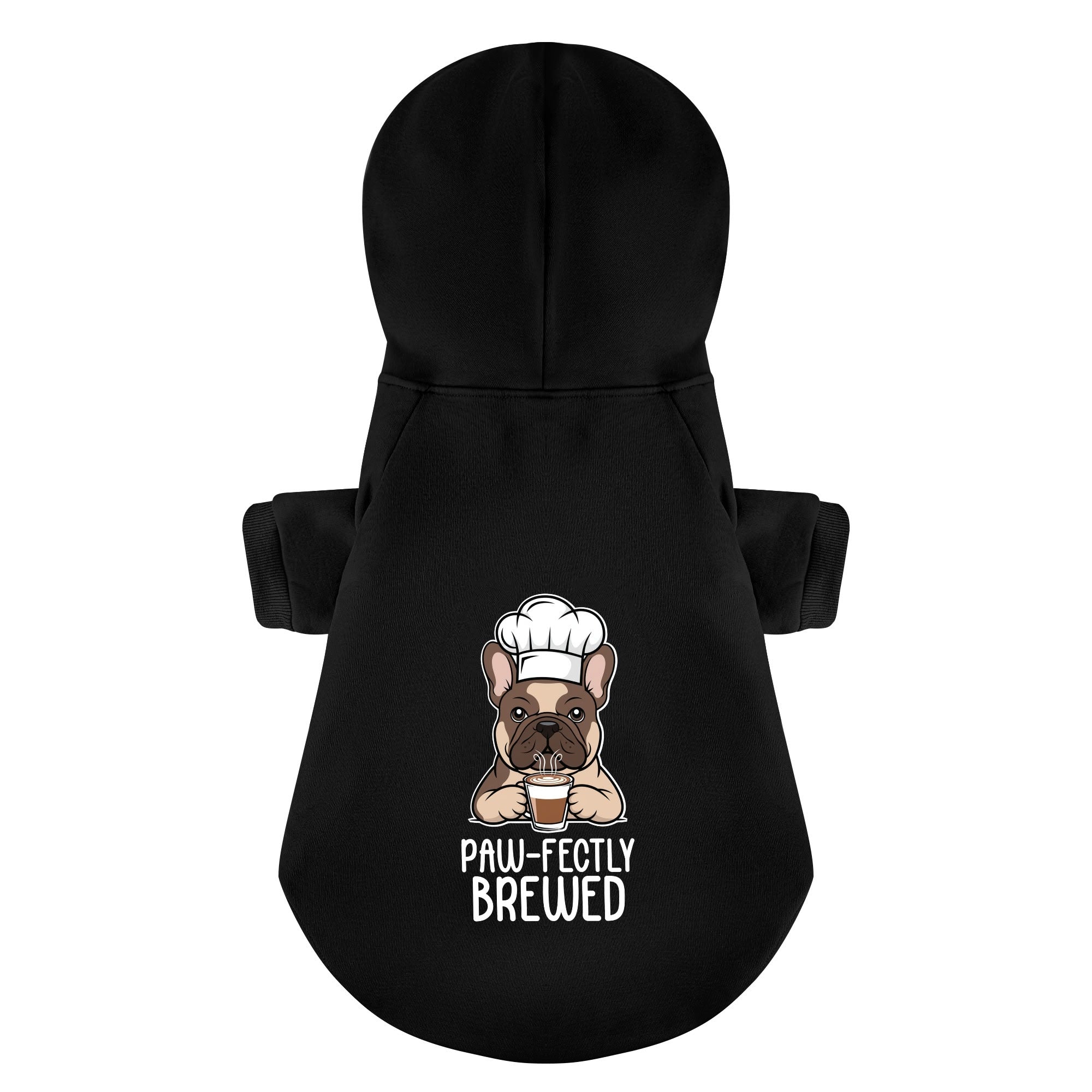 Culture-Inspired Paw-fectly Brewed - Personalized French Bulldog Hood...