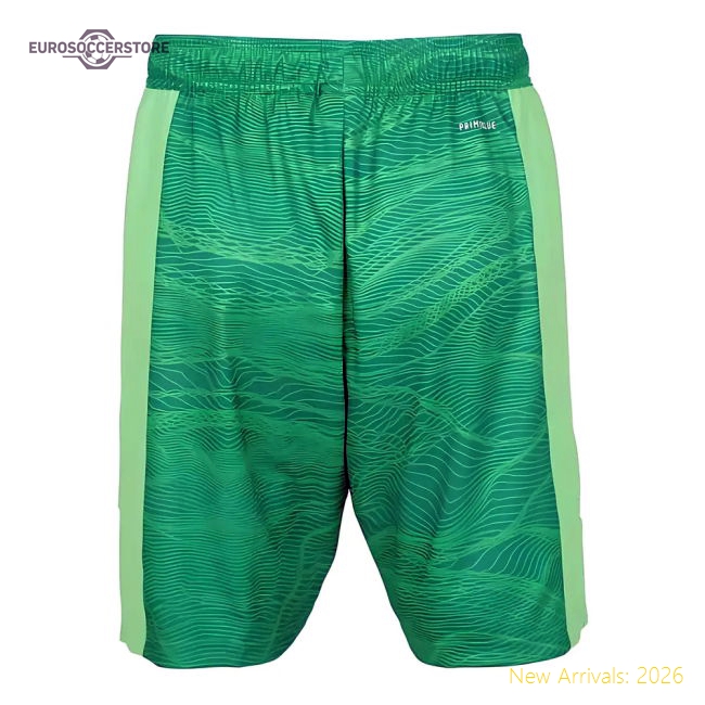 Arsenal 2021-2022 Home Goalkeeper Shorts (Solar Lime) - Kids