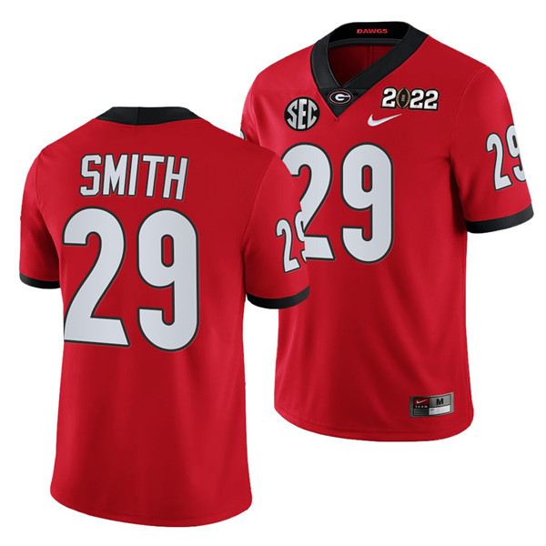 Men's UGA GA Red 2022 official Christopher Smith #29 premium Jersey