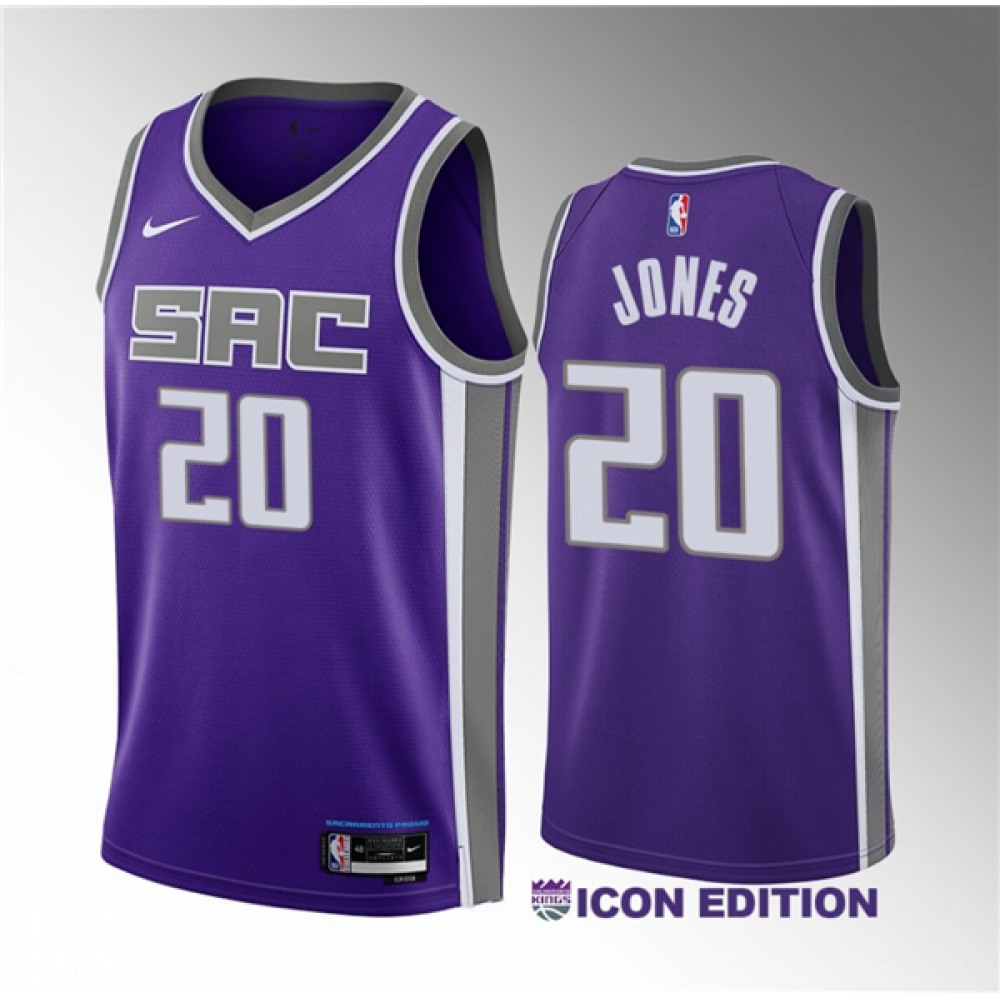 Game Day Retro Men's Kings #20 Colby Purple Basketball Jersey