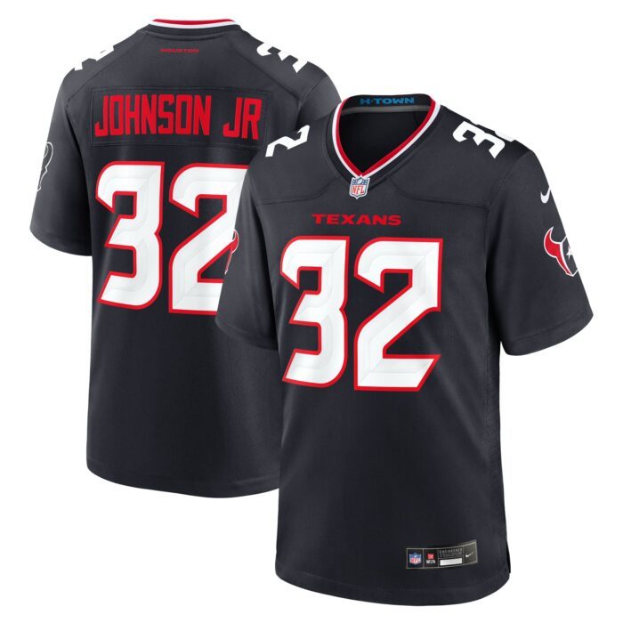 None Men's HOU Texans Bold Top-Grade Jersey Football Apparel