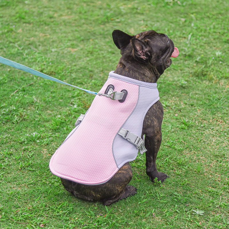 French Bulldog Summer Cooling Vest Heat Resistant Breathable Sun-proof