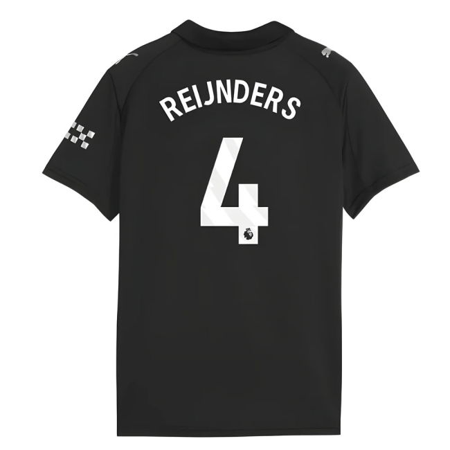 Man City Away Football Shirt 2025-20 - Reijnders 4 M S Kids