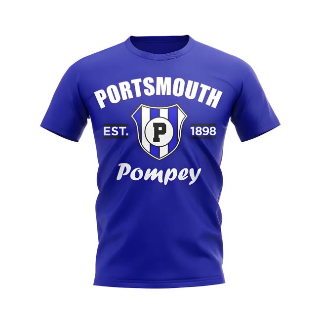 Portsmouth Established Football T-Shirt (Blue) | Lightweight