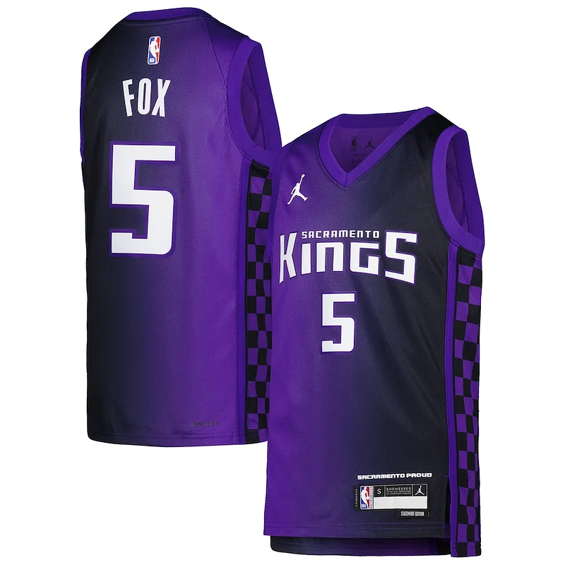 Top-Grade De'Aaron Fox SAC NBA Jersey - Team Colors - Economical