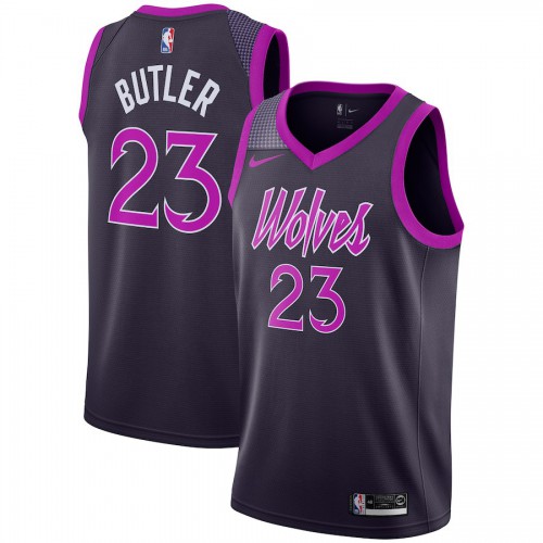 Purple Nike Jimmy Butler #23 Raptors Jersey - Mesh Fabric Basketball Jersey