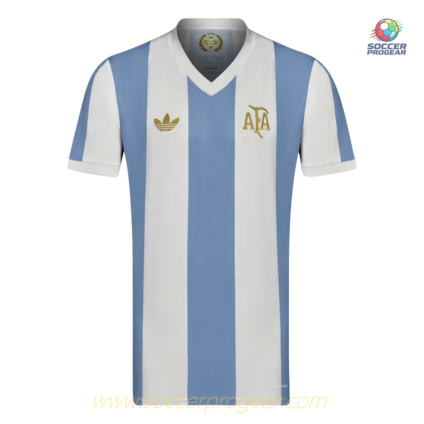 Argentina 50th Anniversary Kids Football Kit Soccer Shirt