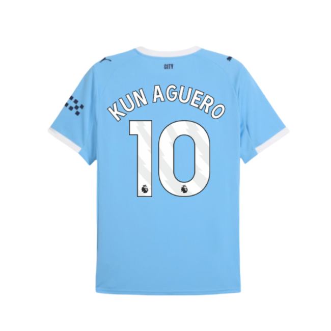 Premium 2025-2026 Man City Home Shirt (kun Aguero 10) - Premium