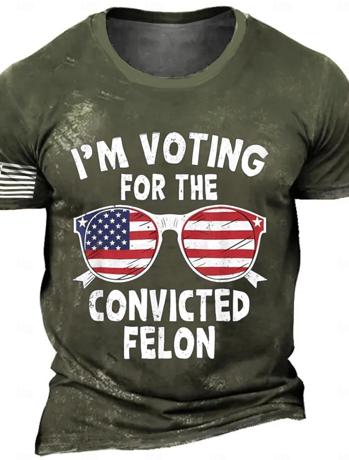 4th of July 2026 250th Memorial Day Men's Patriotic Vintage Retro Patriot 3D Print US Flag Veteran Crew Neck Short Sleeve T-Shirt