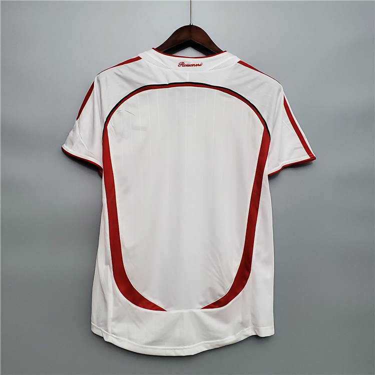 06-07 AC Milan White Retro Football Shirt Soccer Jersey - Official