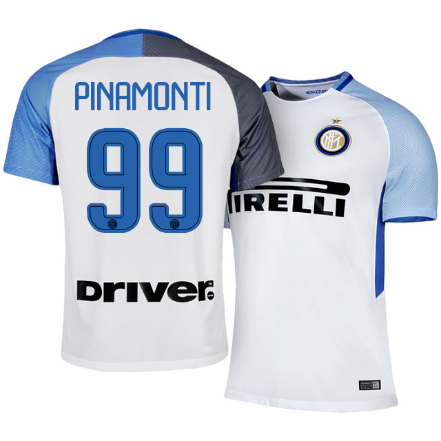Inter Milan Away 201718 99 Andrea Pinamonti Soccer Jersey Shirt -