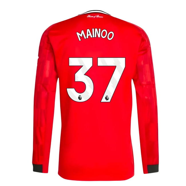 Professional Grade Football Man Utd Long Sleeve Home Shirt Mainoo ...
