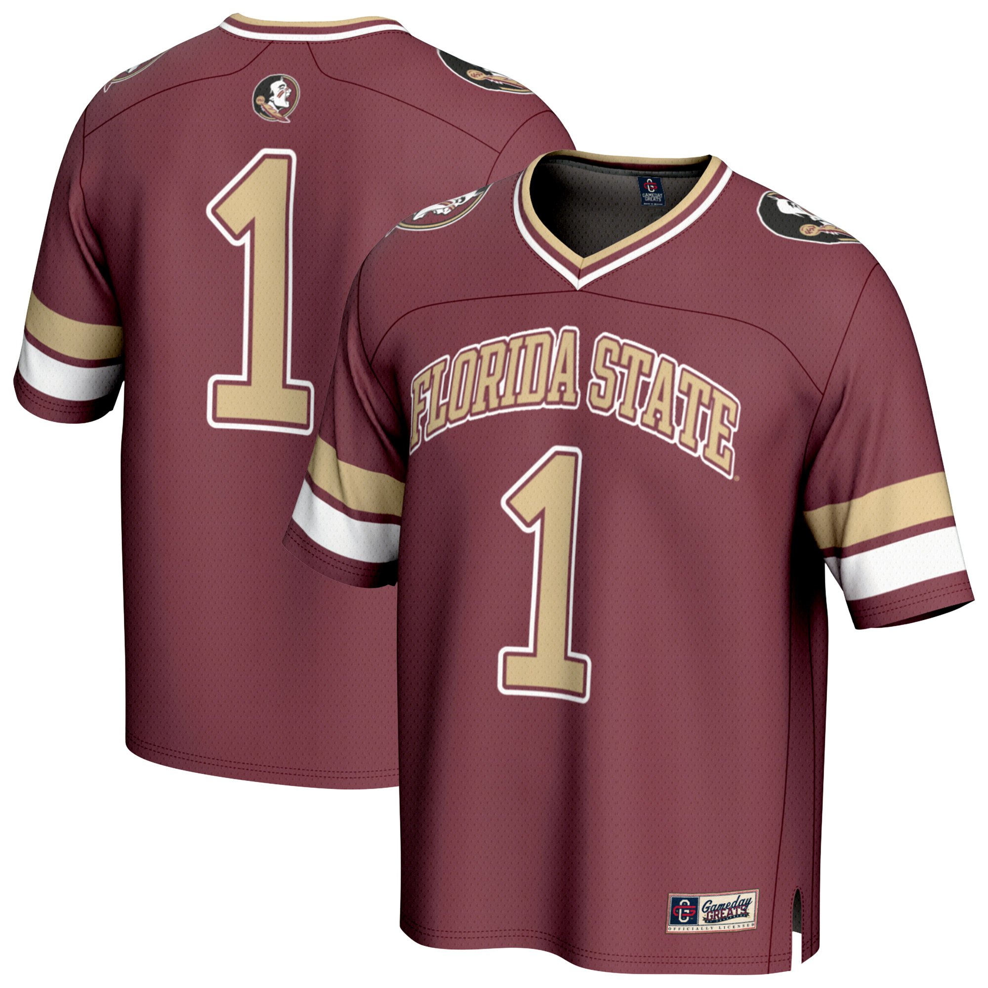Unisex #1 Garnet Florida State Seminoles Collegiate Football Fashion Jersey