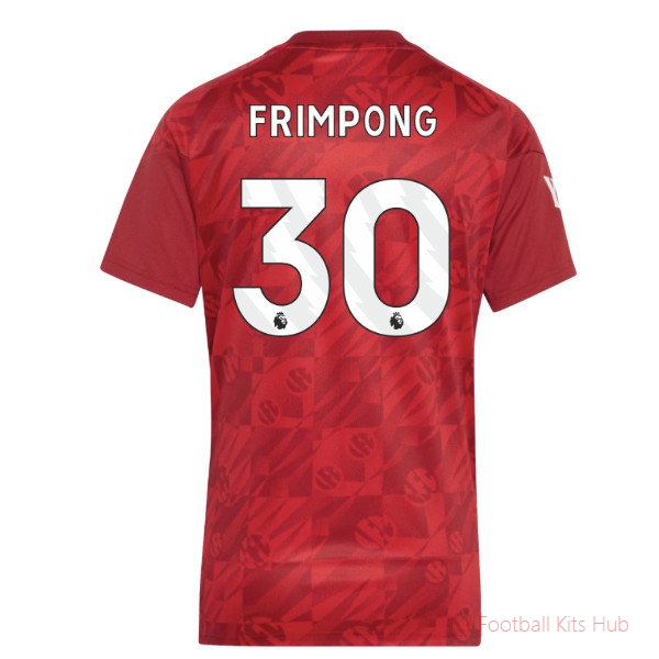[JED] 2026-2027 Liverpool Pre-Match Warm Up Shirt Active Maroon - Womens Frimpong 30