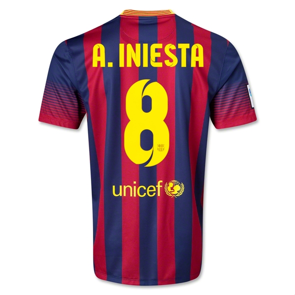 1314 Barcelona 8 A INIESTA Home Shirt - Official Replica 3065
