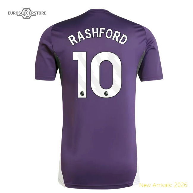 Premium 2025-2026 Man Utd Practice Shirt (aurora Plum) (rashford 10)