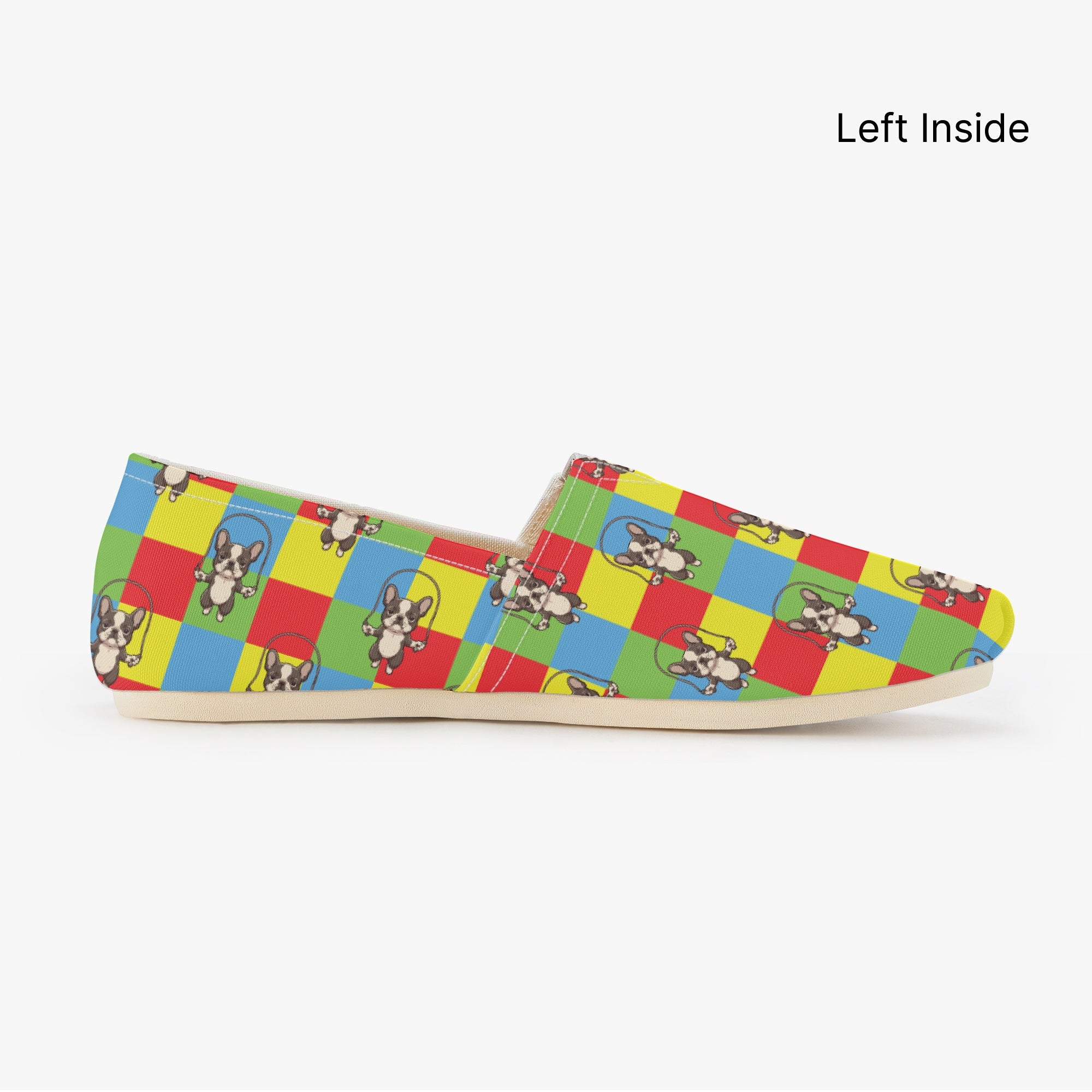 French Bulldog Zorilla Casual Canvas Shoes Frenchie Paw Protection