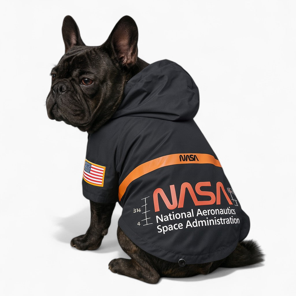 Strideric Frenchie Reflective Jacket – Waterproof Dog Coat with American Flag Patch