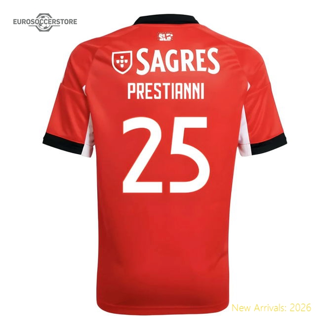 Kid-approved Kids Football Team Prestianni Jersey 2025-2026 Quick-dry