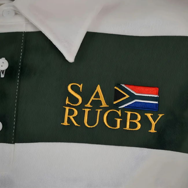 Match-Ready Premium-Quality South Africa Hooped Rugby Shirt