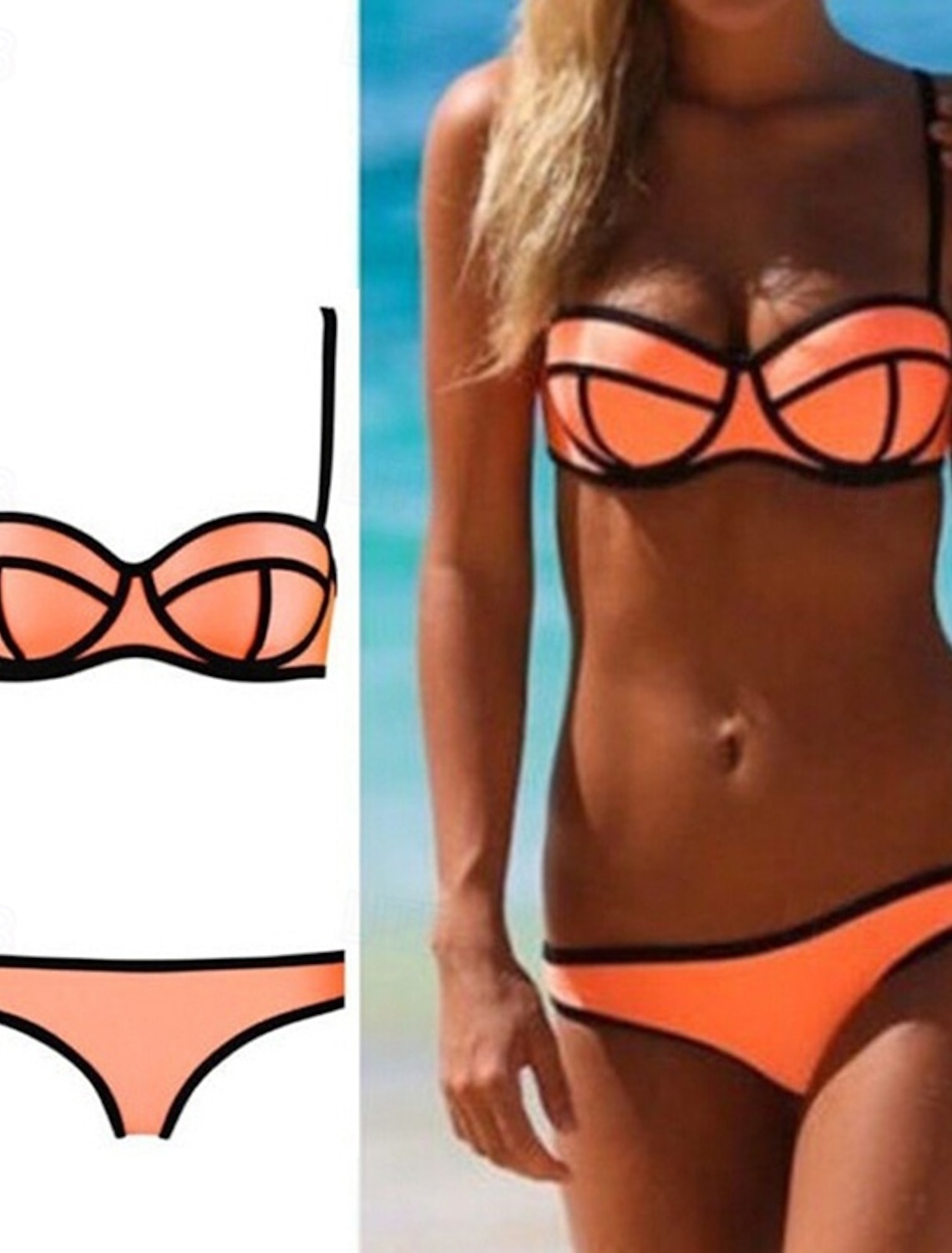 Women's Bikini Sets Bathing Suit Swimwear Solid Colored Swimwear Light Pink Pink Breathable Sleeveless - Surfing Beach Swimming Summer